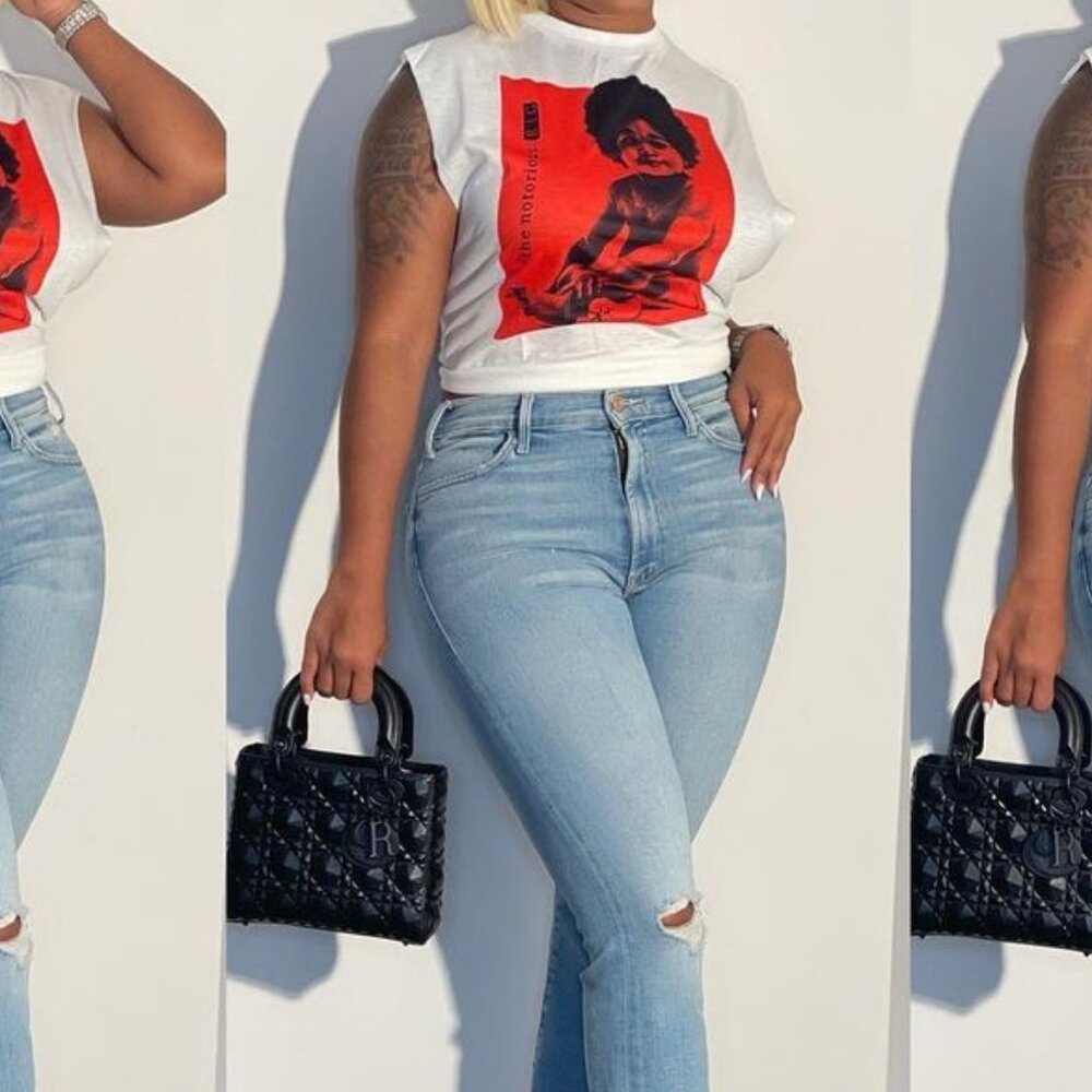 Graphic Muscle Tank Top